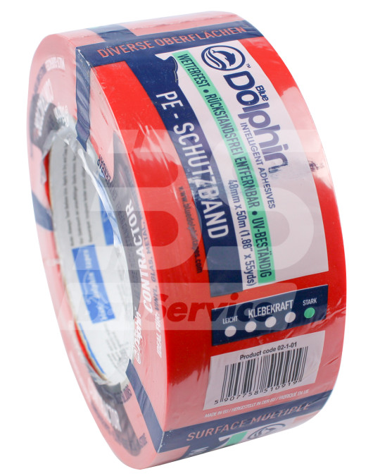 Taśma klejąca 48 mm x 50 m Blue Dolphin CONTRACTOR 3541 czerwona zdjęcie