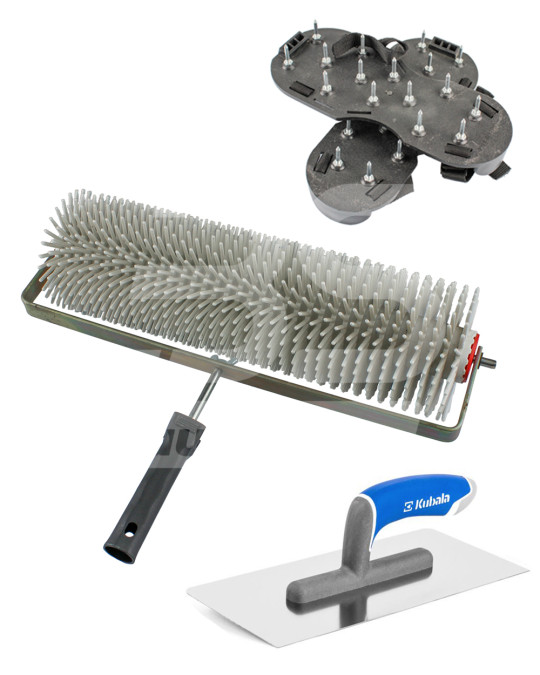 Set pentru instalarea podelei turnate nr. 5 (rola 120x400 mm, răzătoare 400x90 mm, tampoane 2 buc.) foto