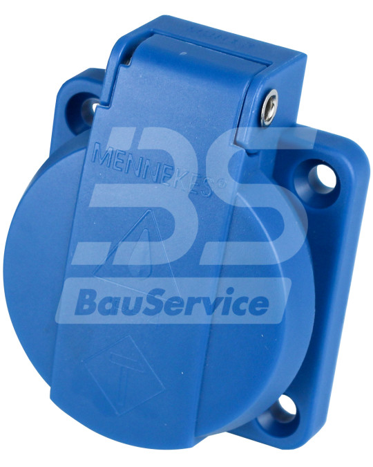 Priză 2x16A încorporată Schuko Mennekes (priză) albastră foto