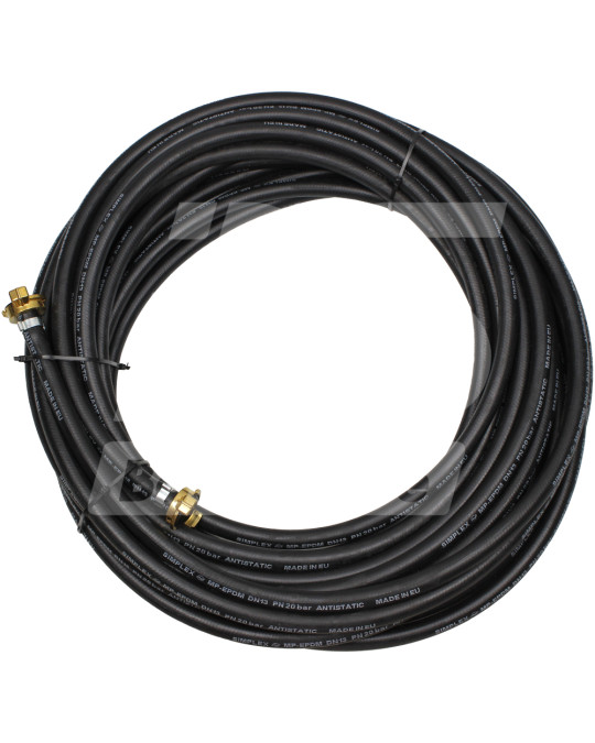 Slang 1/2" lucht 50 m SIMPLEX (met GEKA aansluitingen) zwart foto