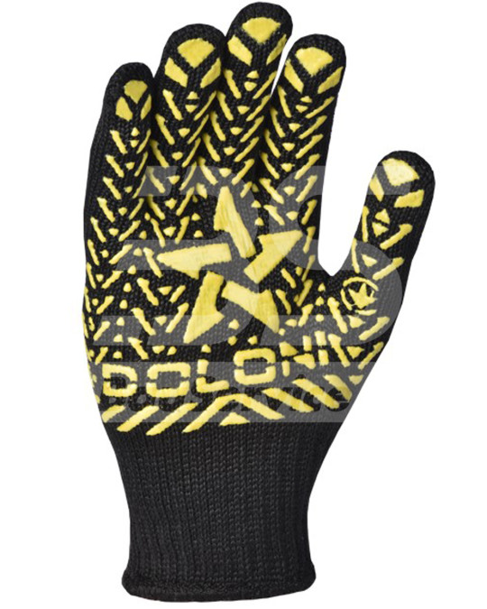 Перчатки штукатура трикотажная из ПВХ черные Doloni Звезда 10 (XL) фото