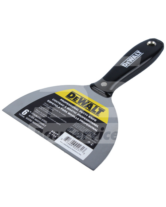 Espátula 152 mm 6" cabo plástico aço inoxidável DeWalt foto