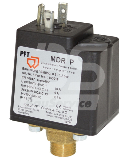 Membraanschakelaar MDR-P 1/4" 0,9/1,2 bar PFT foto