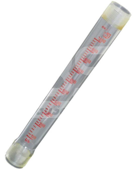 Water flow meter tube 100-1000 l/h PFT Original glass (flask) photo