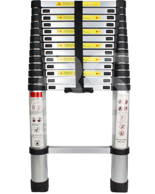 Драбина телескопічна 14 сходинок 4,1 м фото