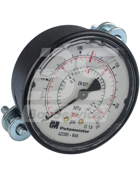 Vatmanometer 0-16 bar Putzmeister 740 Origineel foto