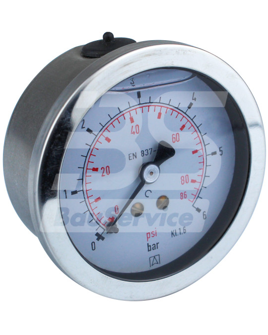 Luftdruckmesser 0-6 bar 1/4" 63 mm Putzmeister Original Hintergewinde Foto