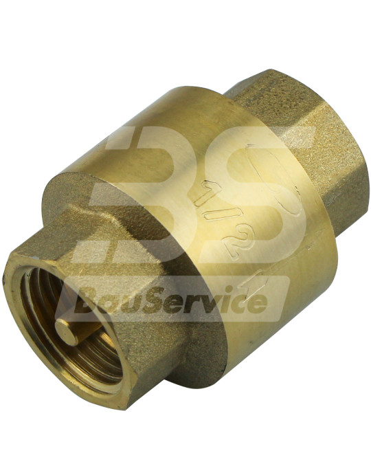 Terugslagklep 1/2" messing spindel foto