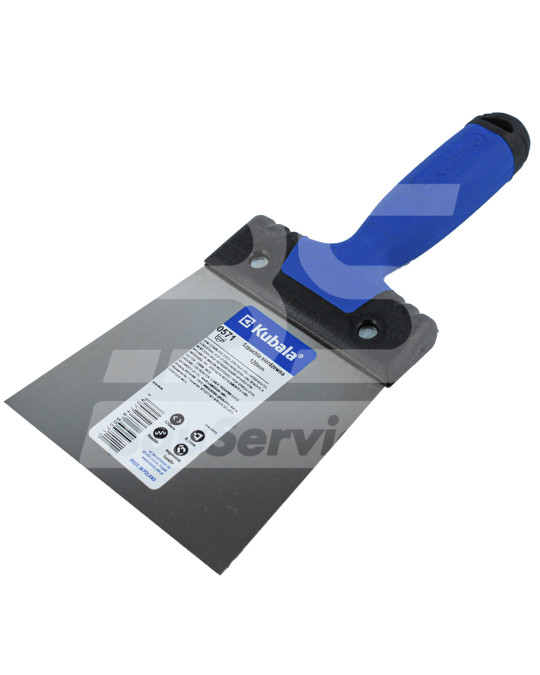 Шпатель 120 мм нержавіюча сталь ручка прогумована синя Kubala (0571) фото