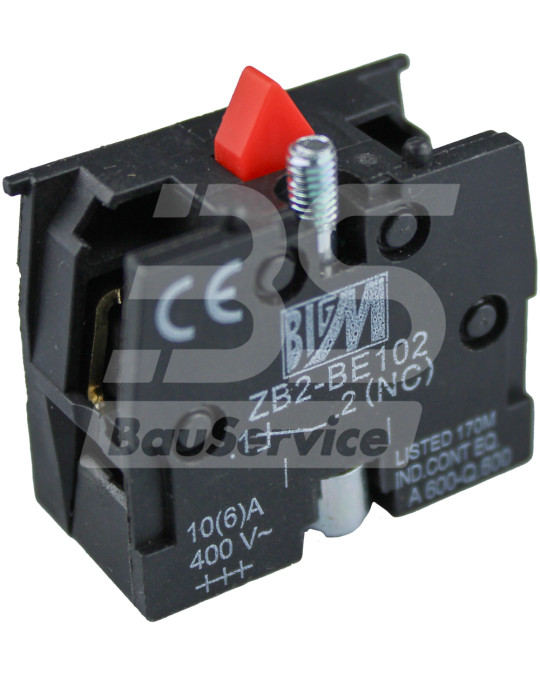 Das Kontaktelement des Buttons ist ein roter Öffner BigM Foto