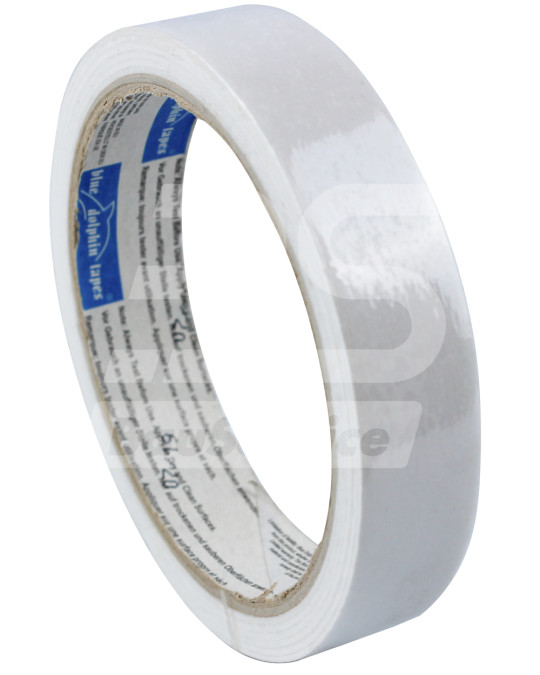 Стрічка самоклеюча 19 мм х 1,5 м Blue Dolphin 21039 двостороння фото