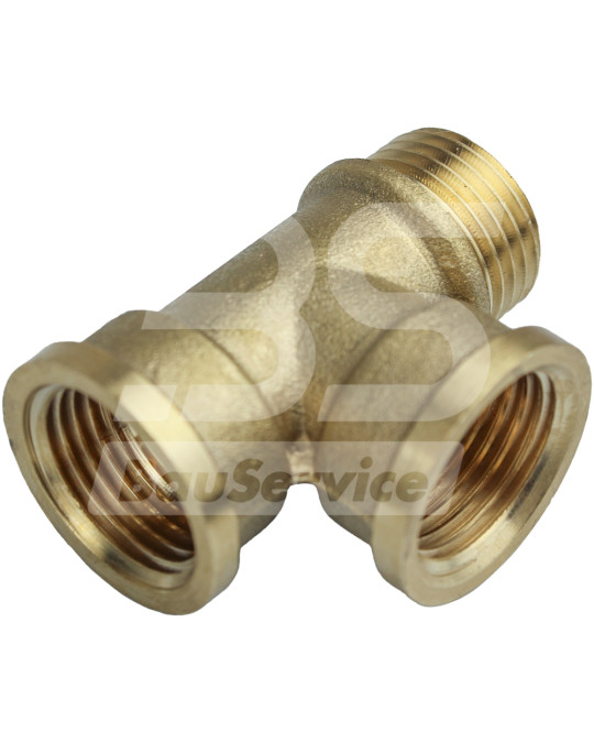 Trójnik 1/2"×1/2"×1/2" gwint żeńsko-żeńsko-męski zdjęcie