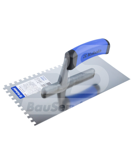 Терка нержавеющая сталь 130х270 мм зуб 6х6 мм ручка 2К Kubala фото