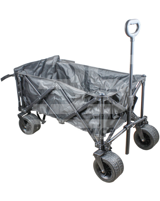 Складная вагон тележка с широкими колесами (до 100 л/80 кг) фото