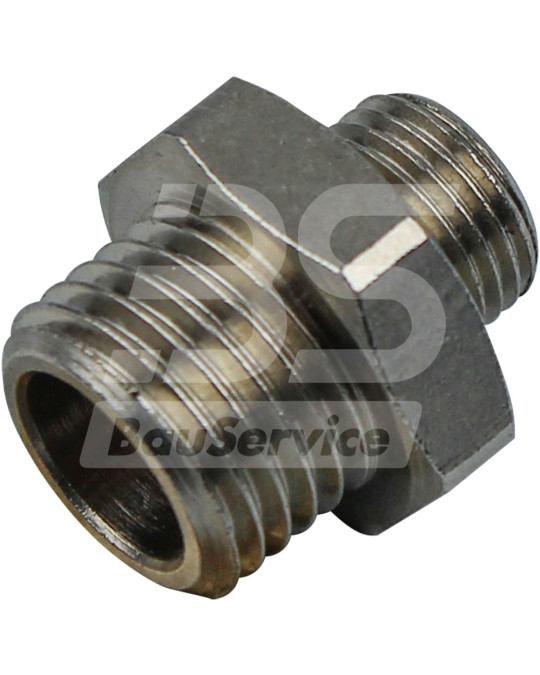 Conexão roscada 1/8"-1/4" rosca macho-macho (adaptador) foto