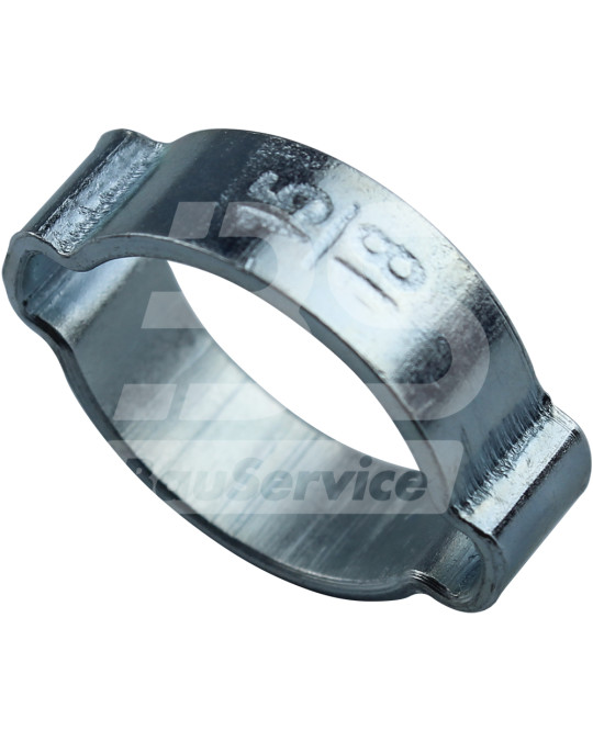 Хомут обжимной 3/8" с 2 ушками 15/18 мм фото