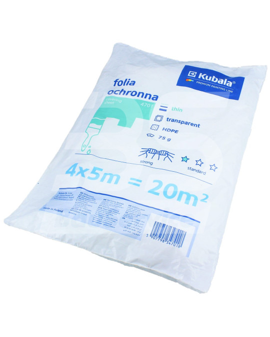 Плівка захисна 4х5 м 4 мкм 75 г Kubala Standard фото