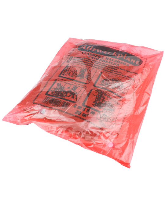 Película protetora 4x5 m 60 mícrons vermelha foto