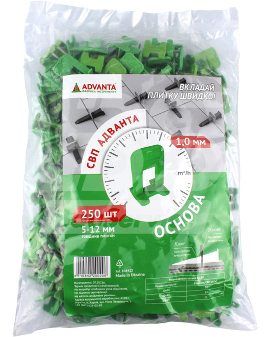 Clips (klemmen) 1 mm voor ADVANTA tegels (pak van 250 st.) foto